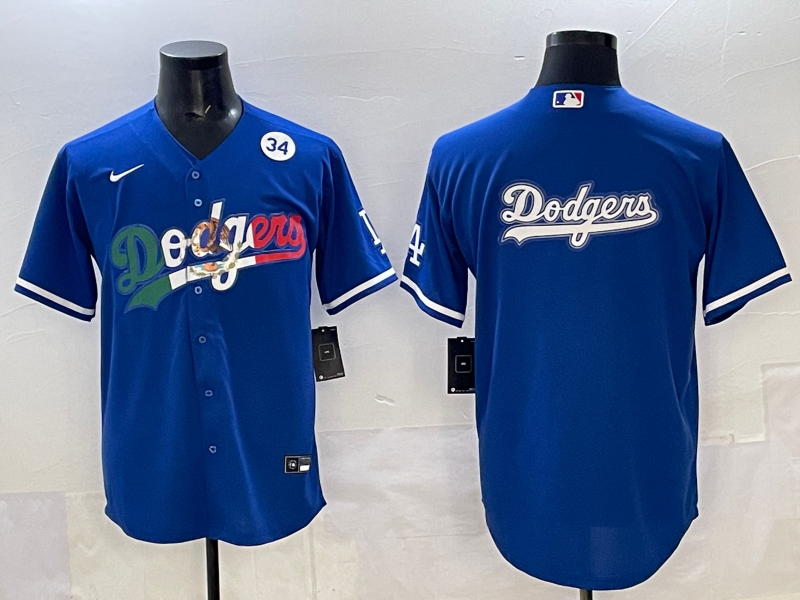 Men Los Angeles Dodgers blank blue Nike 2025 MLB All Star Jersey 005